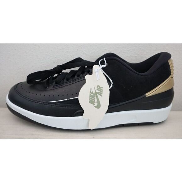 Nike Air DX4401-001 Women's Sz 11.5 Black/Gold Jordan 2 Retro Low Sneakers $150 - Picture 3 of 13